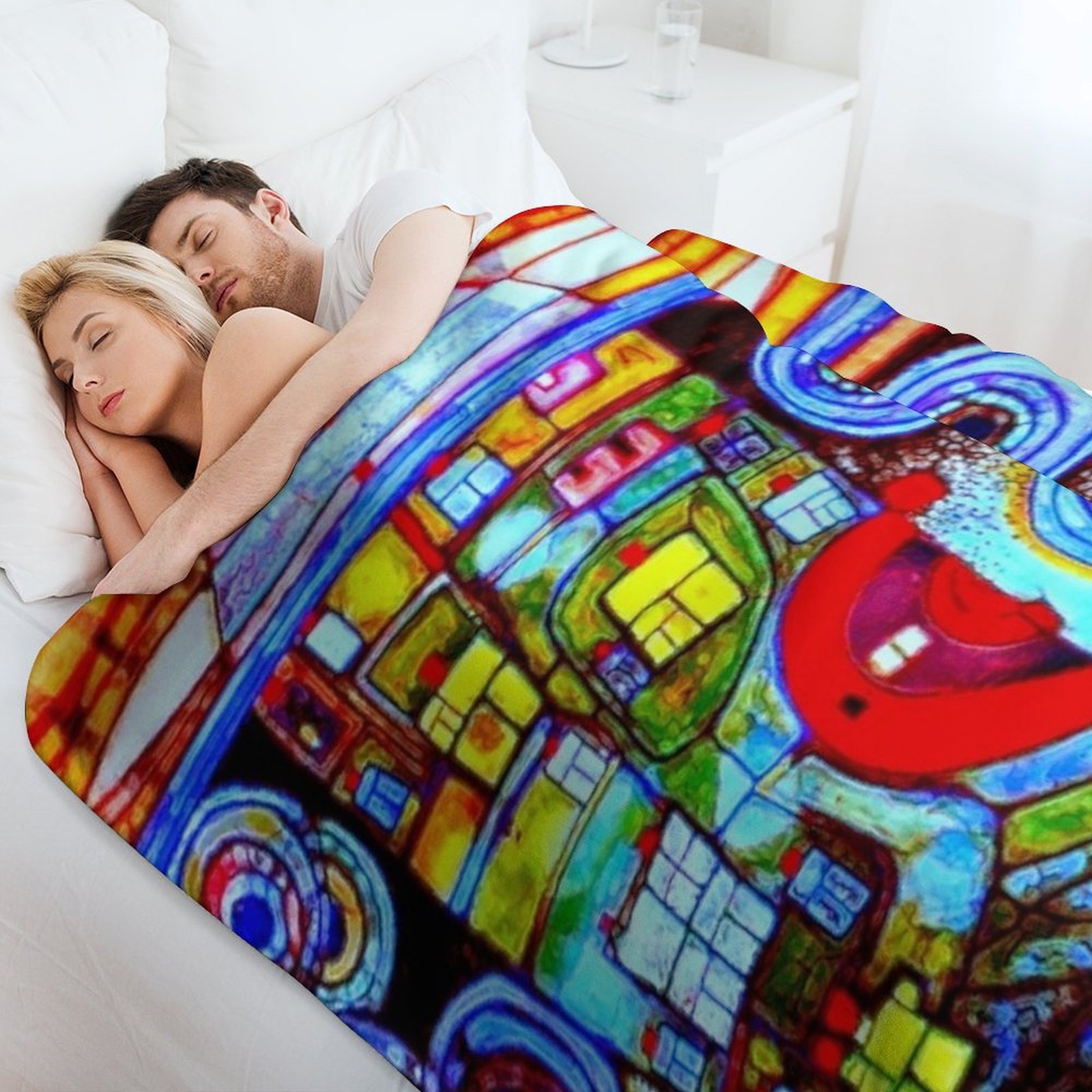Qatar 813 neon Throw Blanket D - 3D Printing Qatar review and price